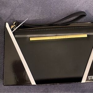 Steve Madden Black and Gold Clutch woman’s wallet